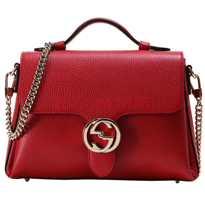 gucci 古驰 奢侈品 女包 女士牛皮邮差风琴包 510302 cao0g 6420 红色