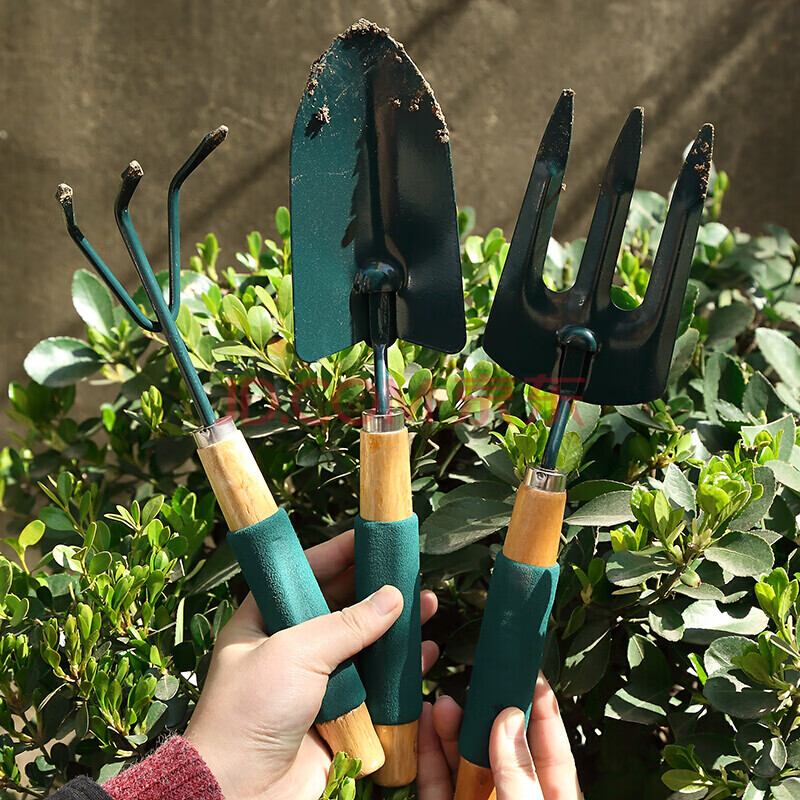 定做 种花工具铲子多肉花卉锄头耙子家用园艺三件套绿植花剪园艺剪刀