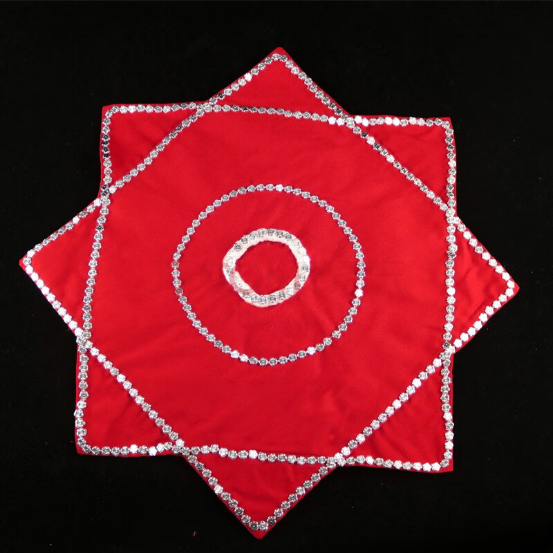 二人转手绢非一对舞蹈跳舞手帕东北秧歌巾考级儿童二人转手绢 红色