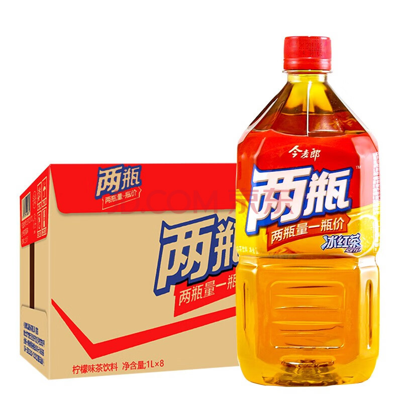 今麥郎冰紅茶綠茶1l*8瓶大瓶整箱裝大瓶加量茉莉蜜茶飲料瓶裝 冰紅茶