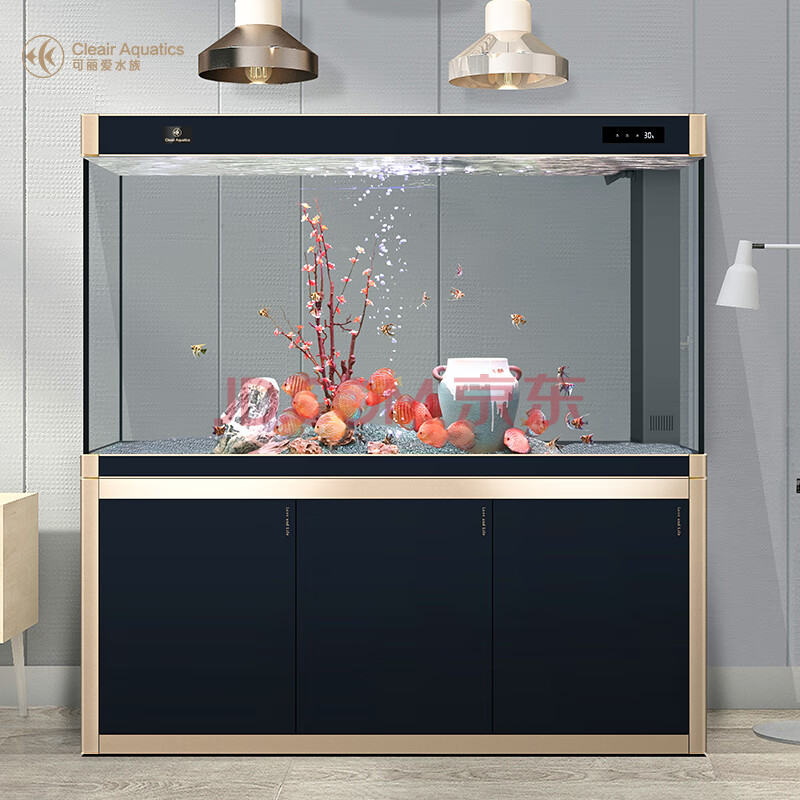 可丽爱d系列升级款中型小型中小型家用靠墙屏风生态鱼缸超白玻璃客厅