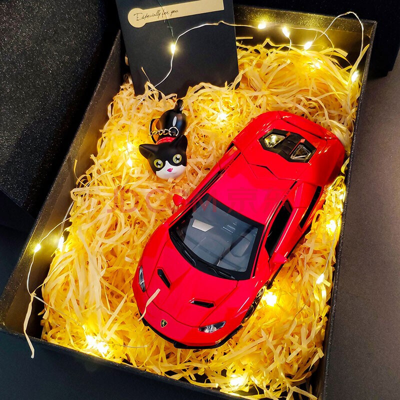 安厘兔 兰博基尼仿真合金车模124跑车模型情人节生日礼物纪念日送男