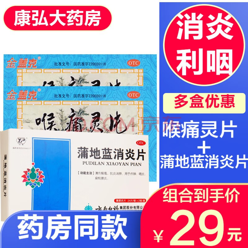 解毒消炎清咽喉治疗咽喉炎的药发热感冒药成人儿童上呼吸道炎消炎药