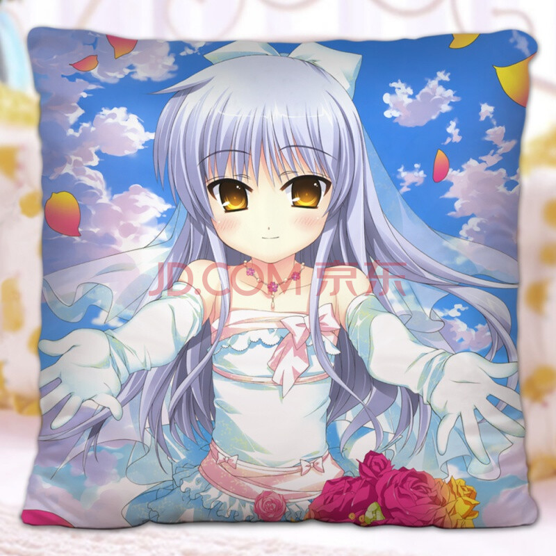 立华奏动漫周边抱枕头靠垫angelbeats天使橘奏二次元双面图案定制礼物