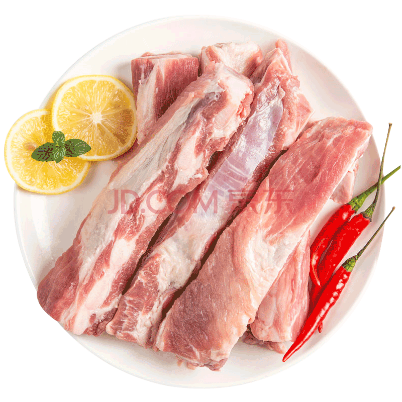 新鲜猪胸骨排骨软骨肋条多肉脆骨红烧炖煲汤农家土猪肉 2斤