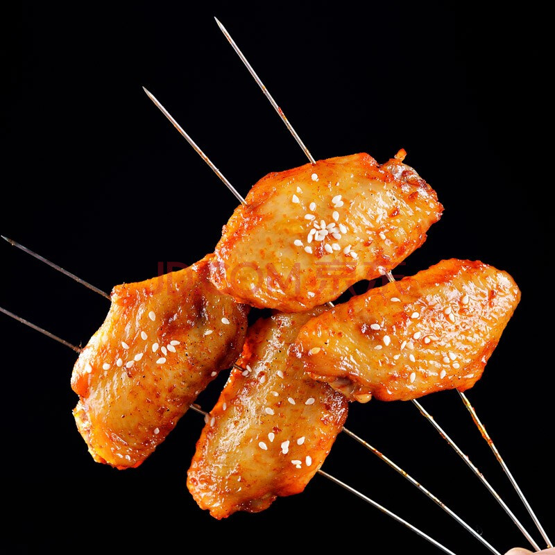 爱川串 奥尔良烤翅 烧烤食材 油炸小吃 鸡肉腌制半成品420g 6串