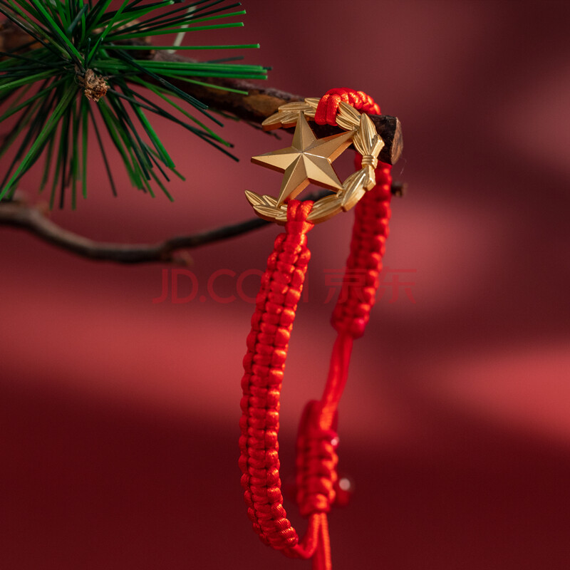 成品军恋编织绳军人饰品兵哥哥领徽手饰纪念品 海陆空-魅力红