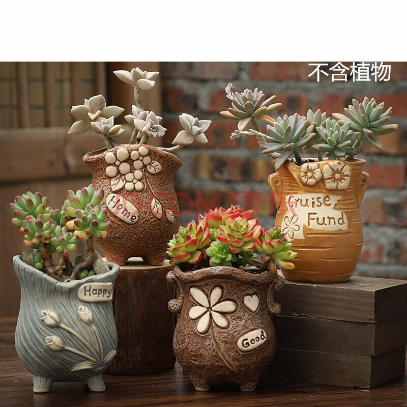 花盆批发市场陶瓷多肉花盆小号创意透气多肉植物花盆拇指盆大小号