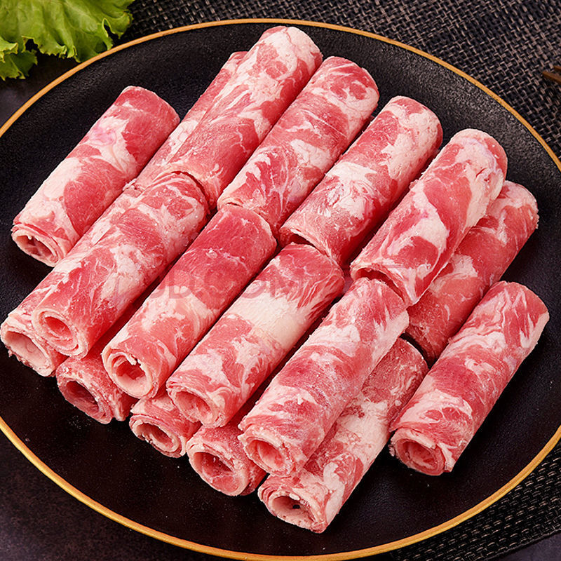 内蒙古肥牛卷牛肉片4斤牛肉卷涮火锅食材调理雪花肥牛2斤批发 4斤装