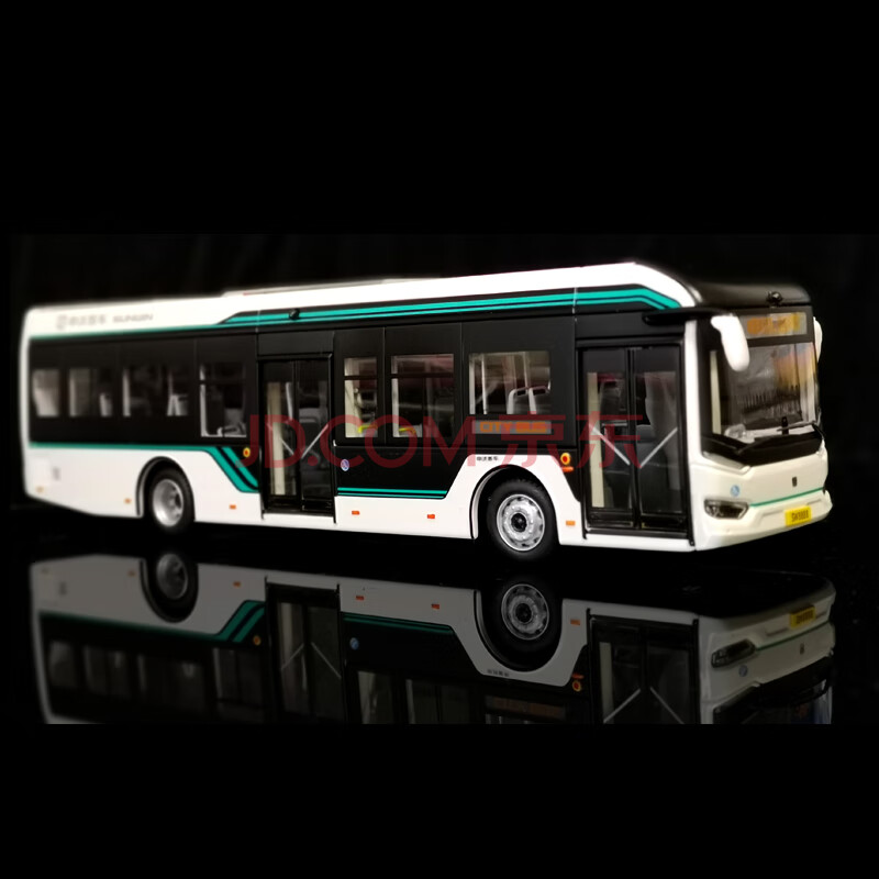 模型u12黑金刚 上海纯电动新能源公交巴士合金车模 申沃9系 白金刚(无