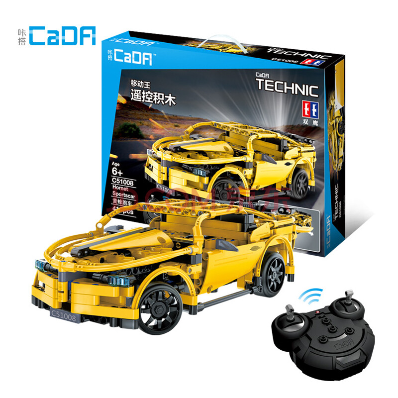 【咔搭c51008】咔搭(cada)双鹰儿童玩具积木遥控车 积木拼装玩具 跑车