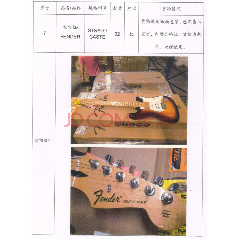 电吉他及电吉他混响器一批，数量约62台