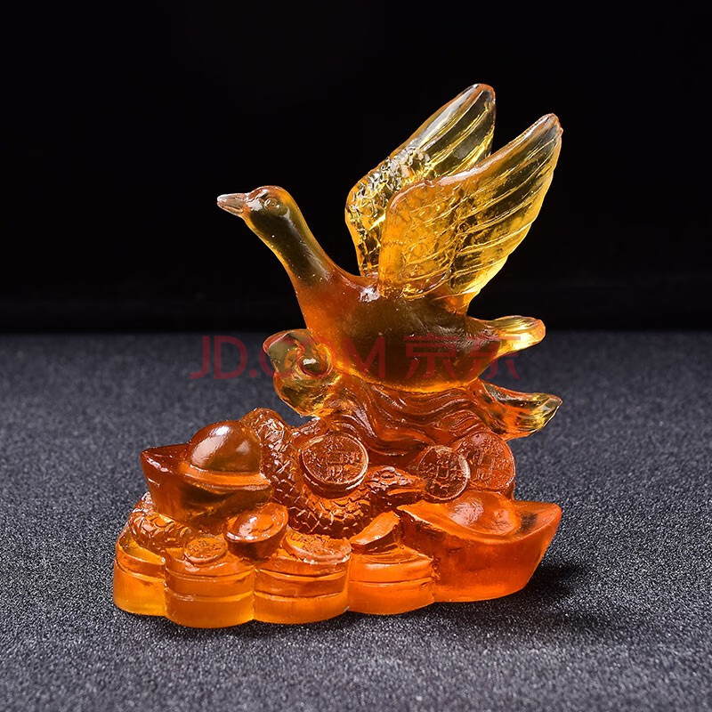 易明开光居瑞蛇迎鸿琉璃摆件2021牛年属鸡人吉祥物客厅卧室装饰品 一