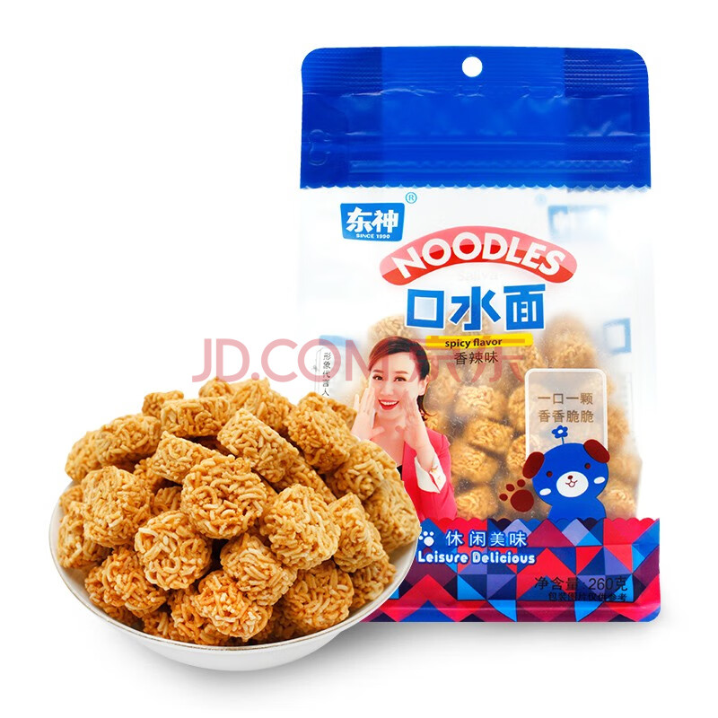 东神口水面香辣面260g/袋火鸡面干脆面小丸子干吃面方便面80后怀旧