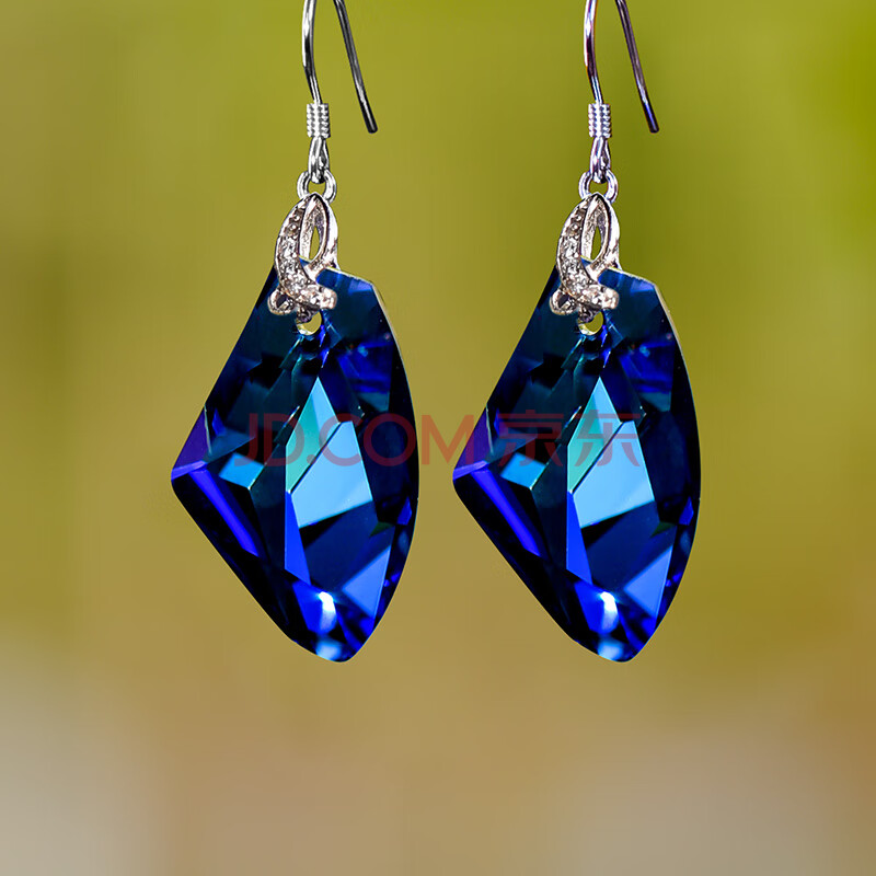 忆奴娇 芳华 925银饰品奥地利紫水晶耳环 女短款 简约时尚个性幸运石