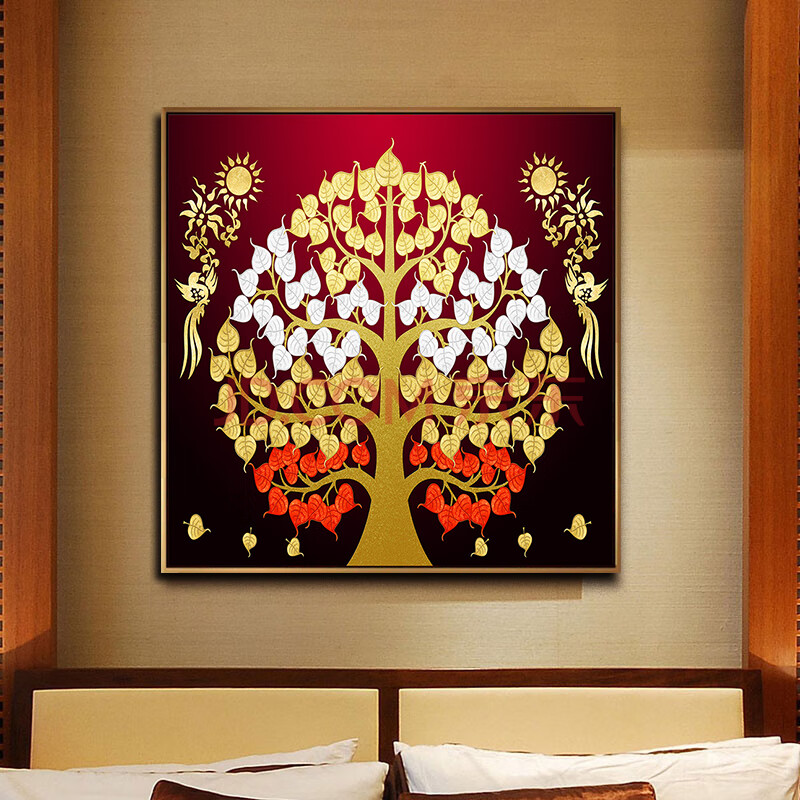 醉器妙 东南亚泰式菩提装饰画客厅卧室床头挂画酒店别墅会所玄关走廊
