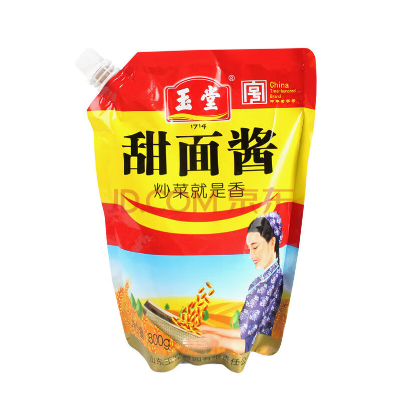 玉堂酱园甜面酱800g袋装老北京面酱六必黄酱炸酱面煎饼烤鸭配料 2包