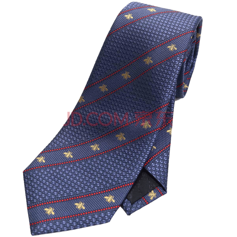 gucci 古驰 男士桑蚕丝小蜜蜂印花时尚领带 蓝色 451528 4e002 4574