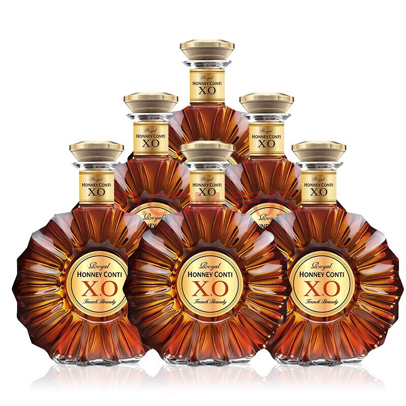 霍尼康帝拿破仑xo白兰地 (太阳瓶)40度 洋酒 700ml*6瓶 整箱装