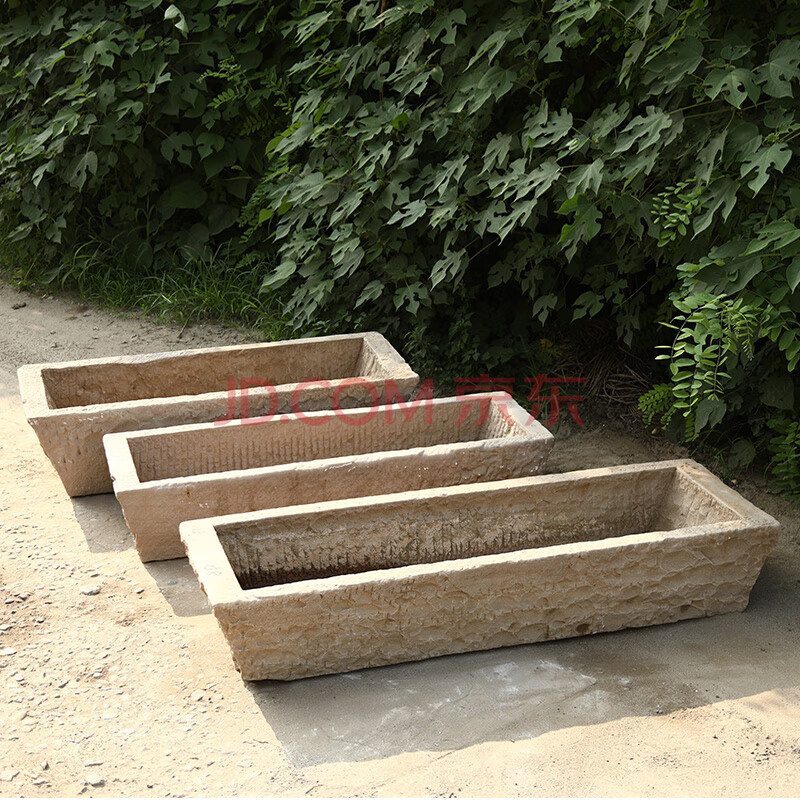 金石富景单件老石槽流水景观摆件鱼缸室内假山老石槽 老石头水槽老