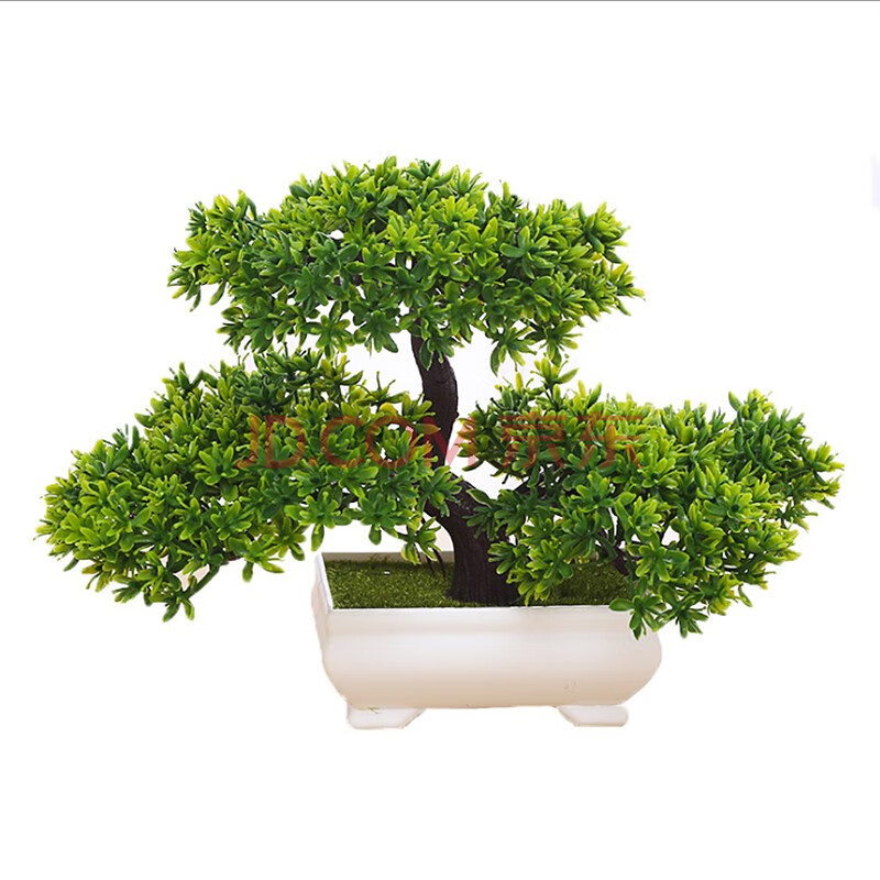 伊芙美 仿真迎客松植物盆栽室内绿植小盆景摆件桌面假花摆设家居装饰