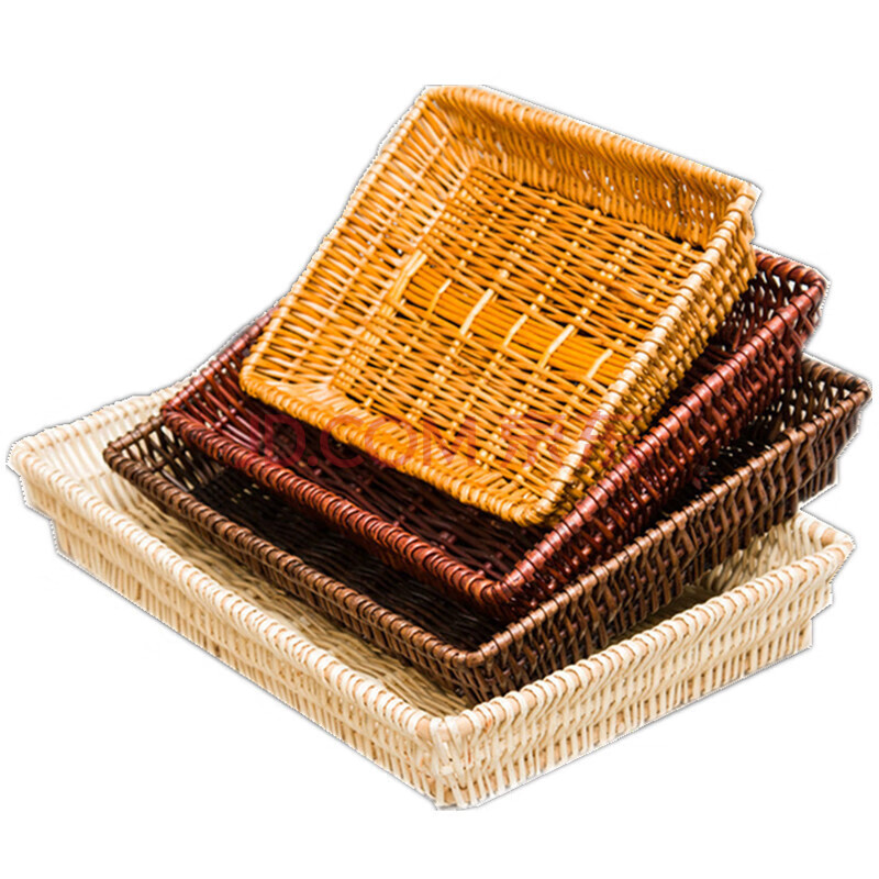 藤编收纳筐柳编水果展示筐编织筐面包竹篮超市果篮水果篮子零食框