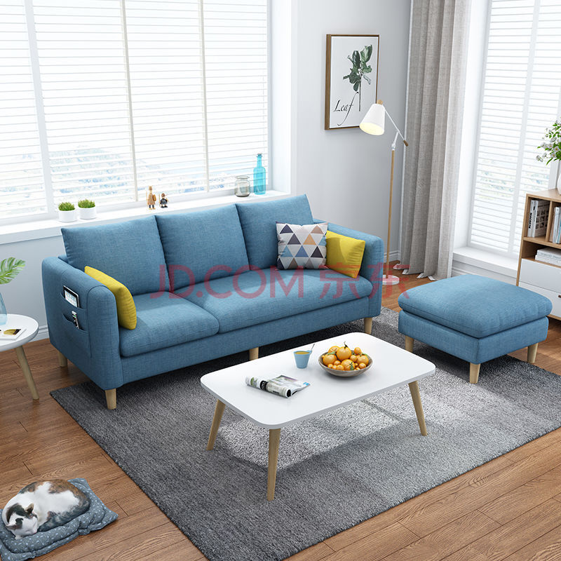 眠梦宝 沙发 小户型布艺沙发北欧现代客厅卧室女三人位网红款懒人沙发