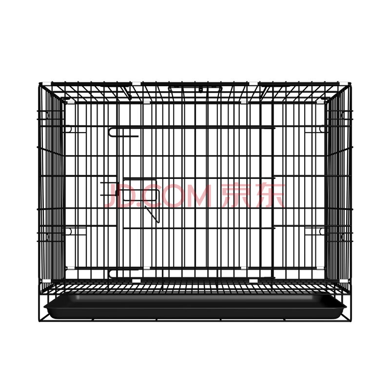 狗笼粗铁丝狗笼宠物狗笼鸽子笼小型犬加粗折叠铁丝笼子 黑色 s小型犬