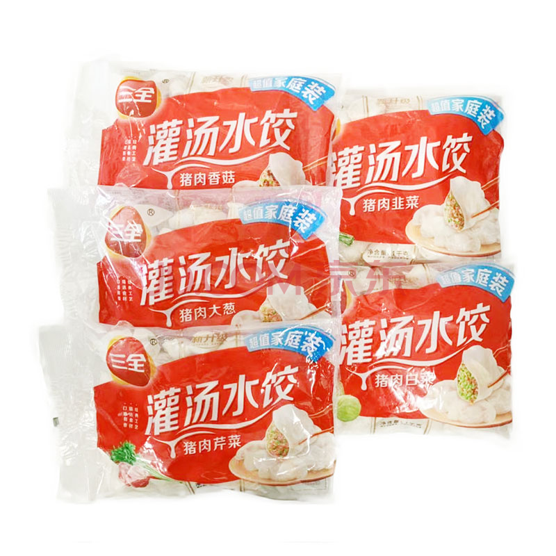 三全水饺1000g猪肉香菇/白菜/韭菜/芹菜/大葱(口味备)