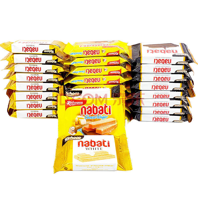 印尼进口丽芝士nabati纳宝蒂奶酪香草牛奶罐装夹心巧克力威化饼干38