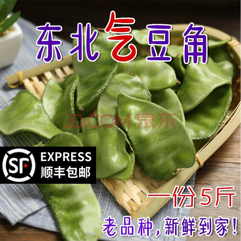 东北气豆角 片刀农家扁豆绿眉梅豆汽豆猪耳朵新鲜蔬菜 5斤