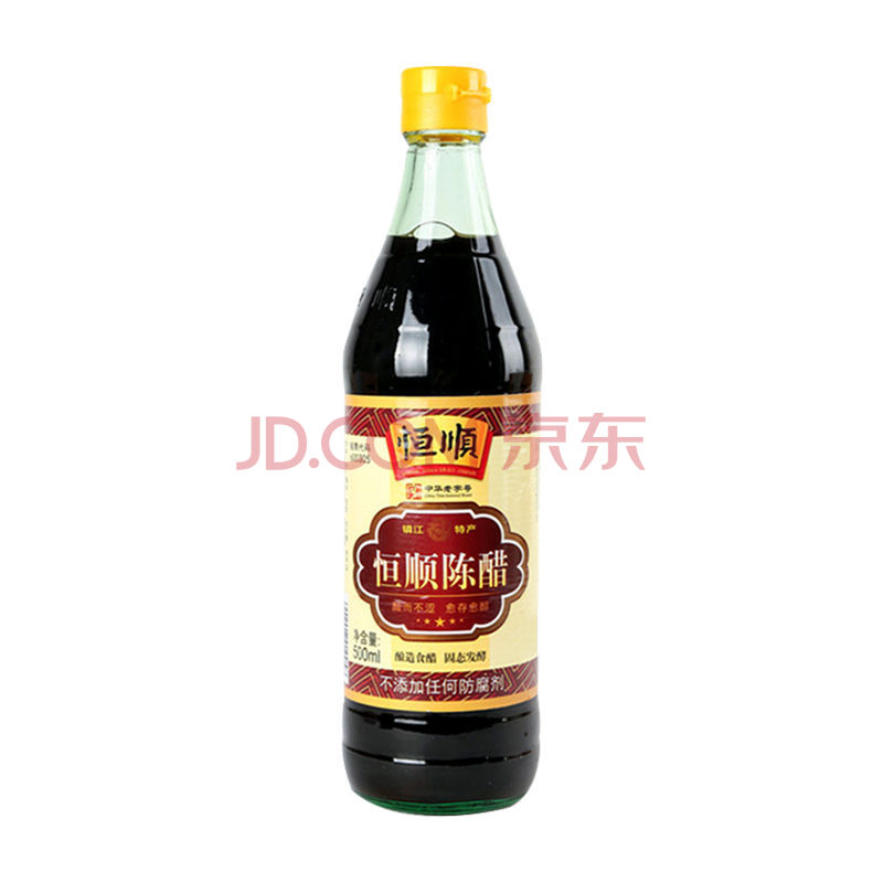 恒顺陈醋500ml 炒菜烹调 凉拌 蘸料香醋 镇江特产家用厨房调味【图片 