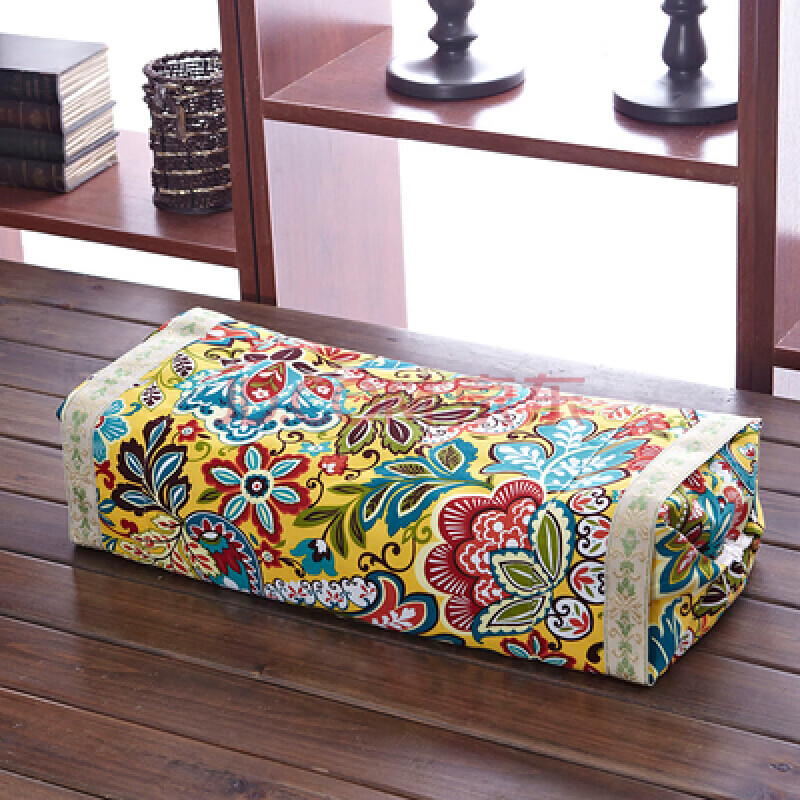 仿古长方形枕头老式粗布纯棉荞麦枕头人中老年枕护颈高枕芯花睡神 百