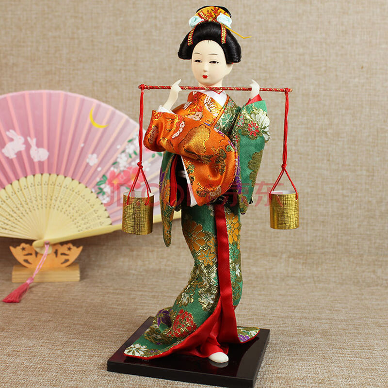 【新品】日本人偶人形艺摆件料理餐厅装饰仕女绢人日式工艺家居和服