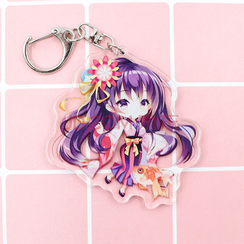约会大作战动漫周边挂件亚克力钥匙扣q版挂饰 十香浴袍款 买二送一 买