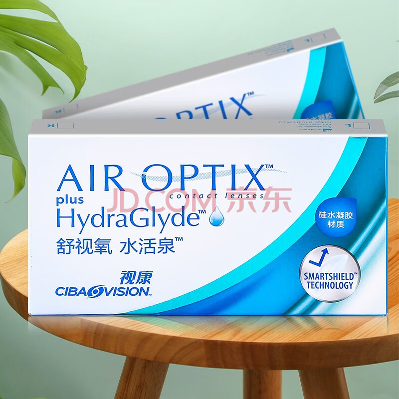 alcon视康透明近视隐形眼镜水活泉3片月抛硅水凝胶材质隐形眼镜mt 325