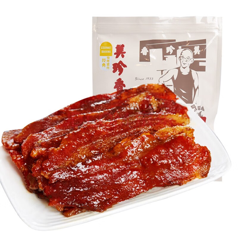 美珍香 现烤经典烧烤猪肉 250g 猪肉脯肉干烧烤肉干类零食小吃