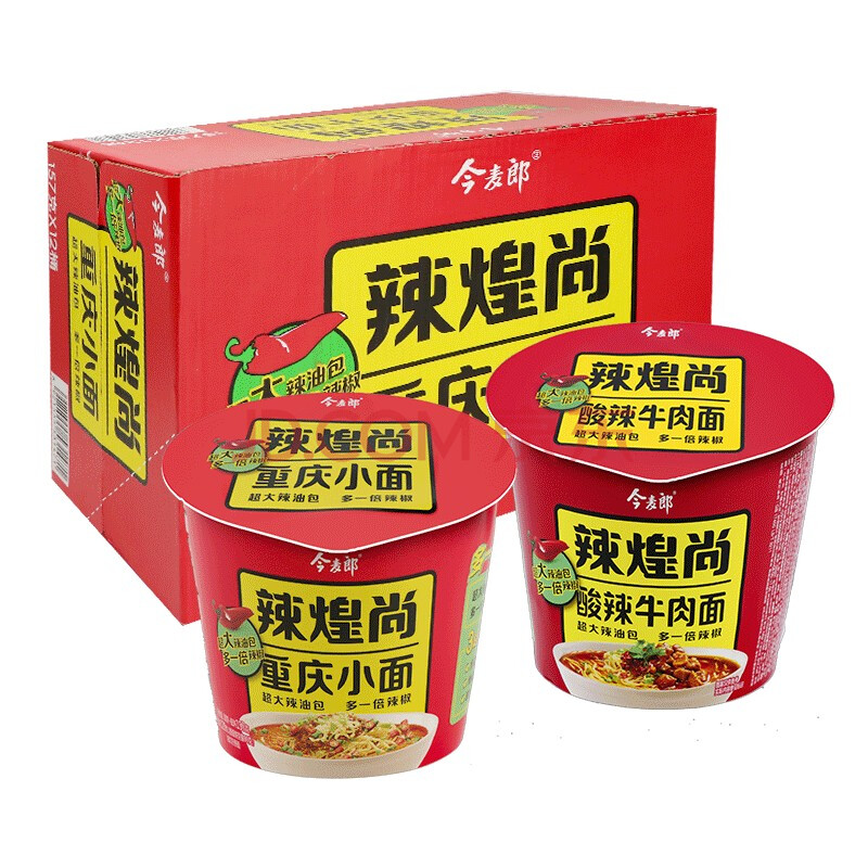 辣煌尚酸辣牛肉面6桶装