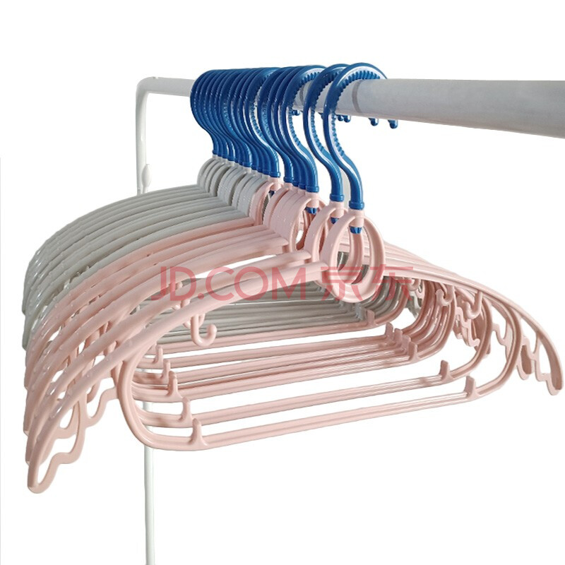 梦纳思 塑料旋转衣架子无痕防滑20只装衣挂宽肩衣服撑子多功能衣架