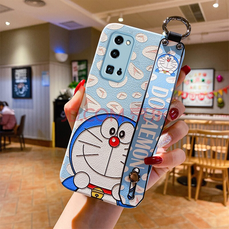 蝶尊 华为荣耀30手机壳 荣耀30 pro手机壳女款可爱浮雕全包防摔叮当猫