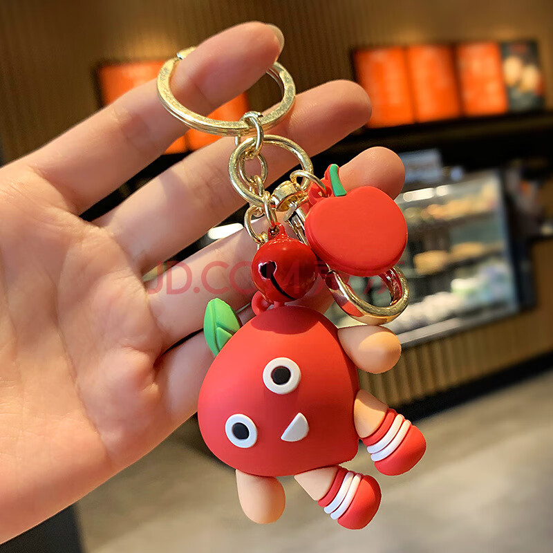 礼姿 水果钥匙扣家族好看可爱男女礼物公司同事情侣公仔挂件礼品 苹果