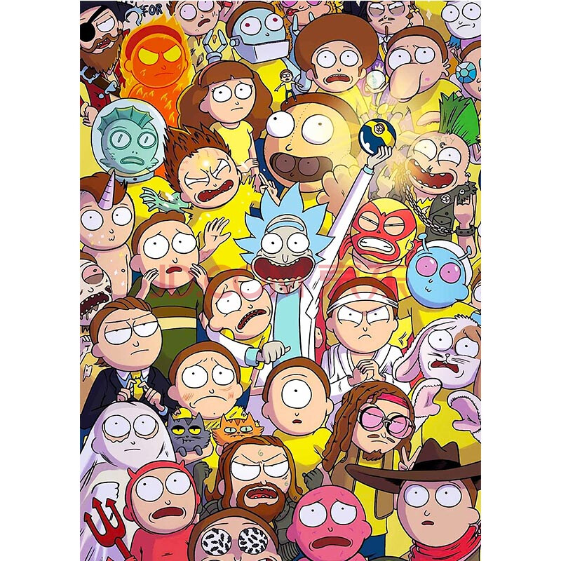 狼天影 瑞克和莫蒂海报rickandmorty科幻动画墙纸学生宿舍自粘墙贴纸