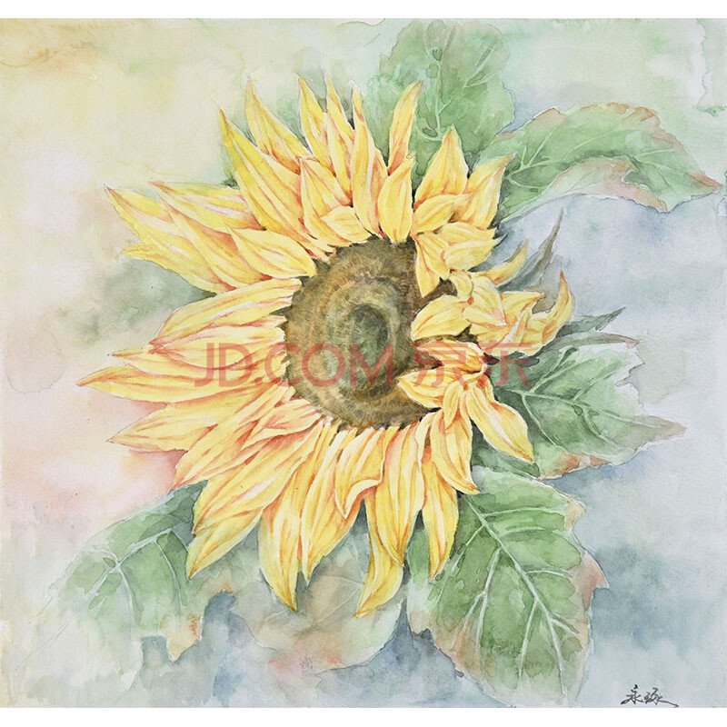 花卉 手绘纸本水彩画 客厅装饰画 水墨画 客厅挂画 玄关挂画 餐厅挂画