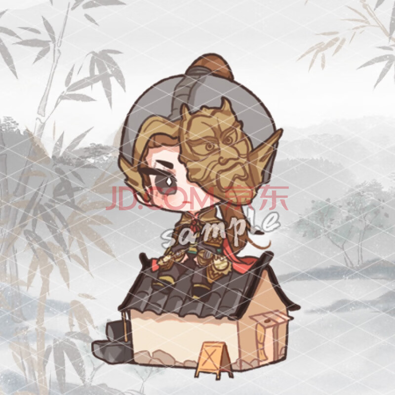 江南同人周边挂件钥匙扣立牌徽章吧唧沈周唐伯虎潘安百景图 a-狄青