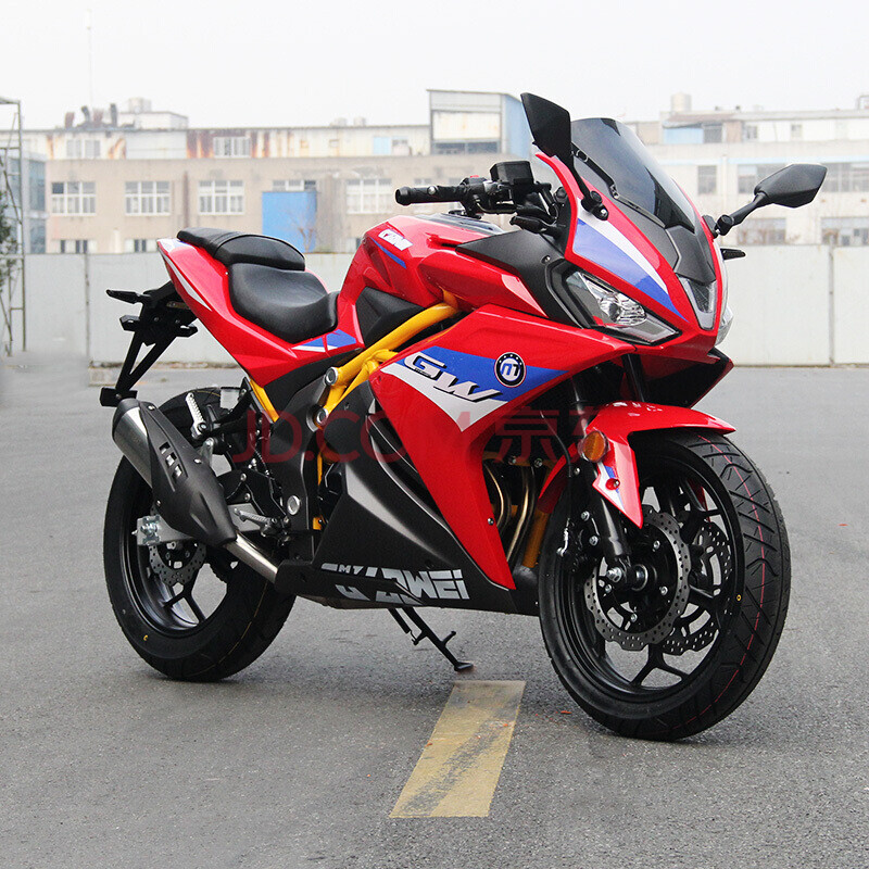 全新摩托车大跑车重型机车h6双缸400水冷国四电喷整车可上牌 红色