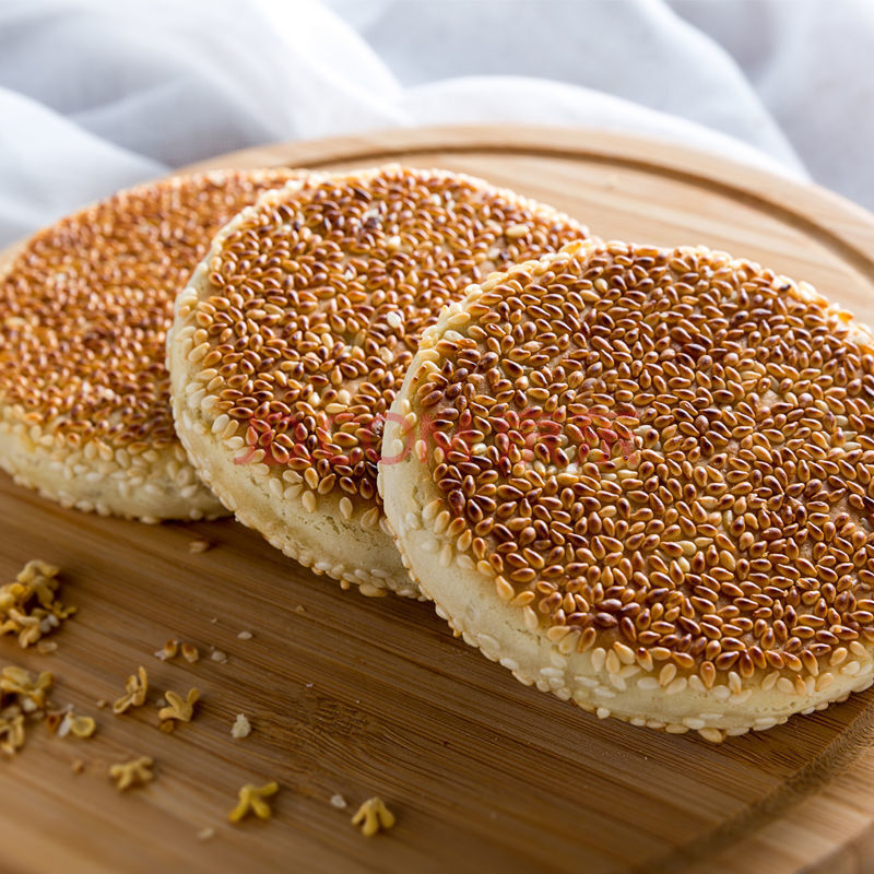 桂花茶油饼纯手工芝麻饼湖北特产休闲糕点厂家直销 150g/散装【3个】