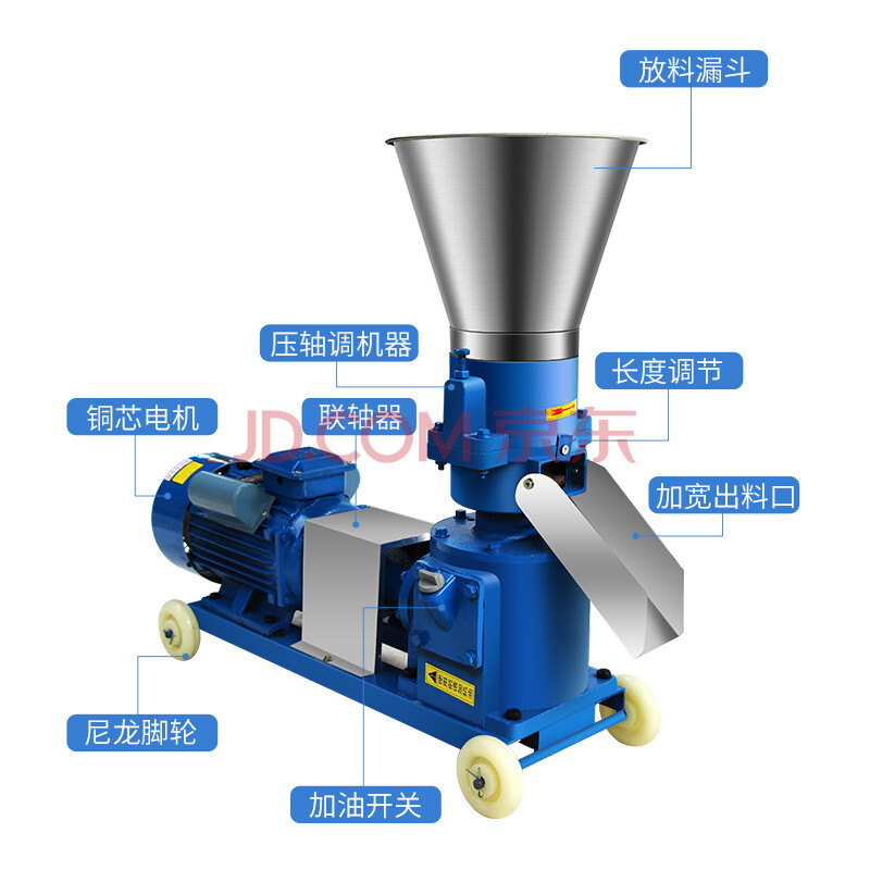 制粒機雞飼料顆粒機小型家用機器220v養殖鴨魚兔子牛豬家畜自制粒機大