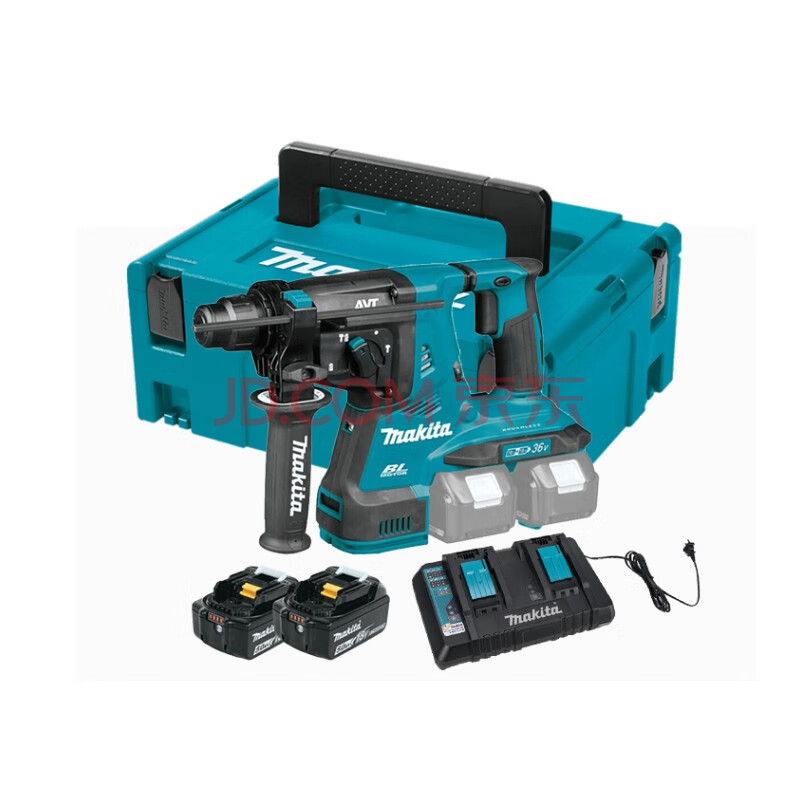 牧田(makita dhr) 充电式电锤 电动冲击锤 dhr280pt2j36v5ah两电一充