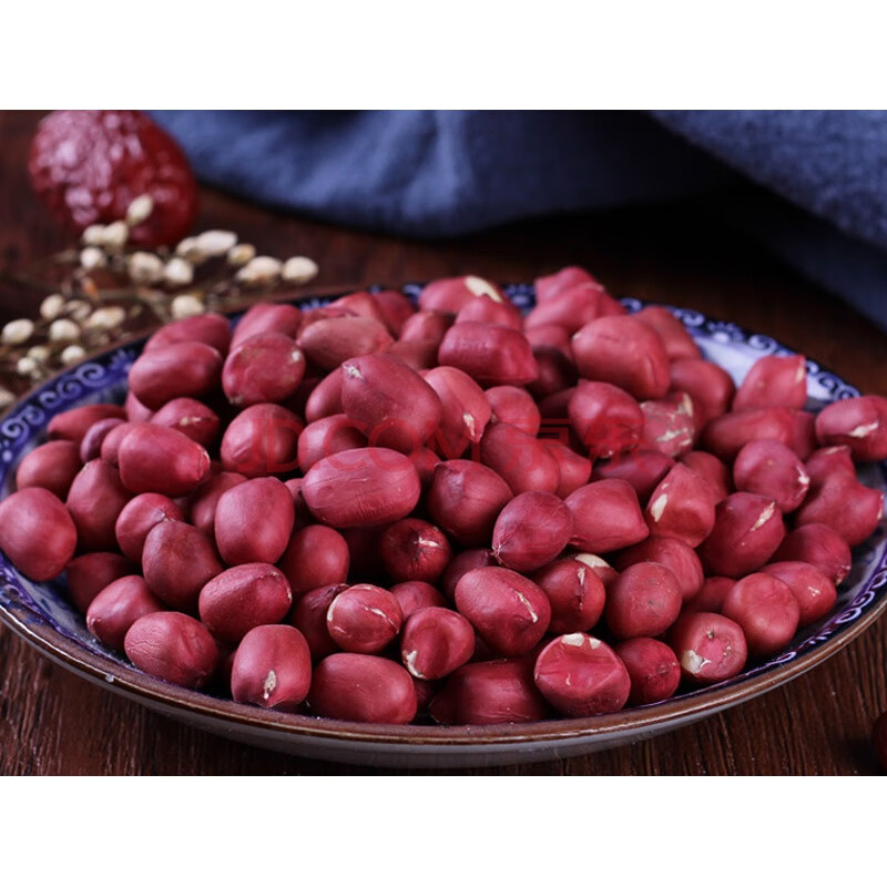 云南精选红皮花生米生新货农家自产5斤四粒红衣生花生米散装 500gx3袋