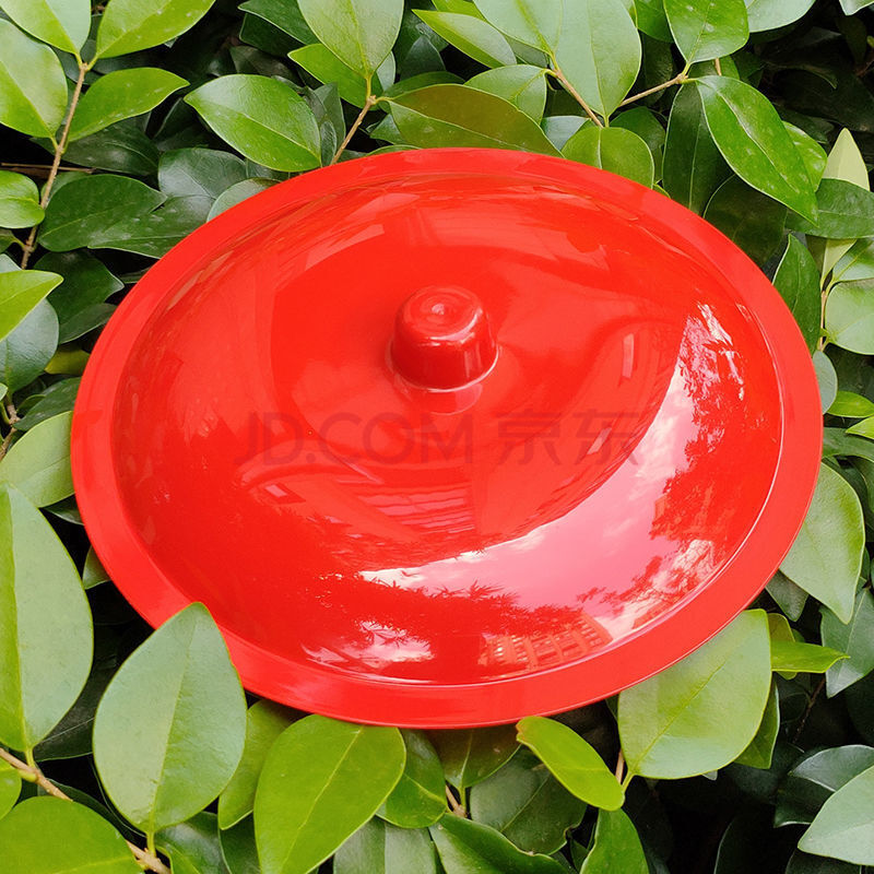 痰盂老式搪瓷痰盂盖子塑料加厚尿桶通用配件 红色盖子1个 盖22cm适合